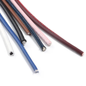 Wholesale 3mm 4mm 5mm 6mm Round Pu <b>Leather</b> Cord Keychain Pendant for Clothing Matching <b>Bracelet</b> Necklace Components - Product Image 2