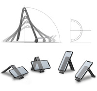 Petite taille métal aluminium pliable support pour ordinateur portable Portable tablette support pour ordinateur portable bureau support pour téléphone portable pour Macbook Air iPad