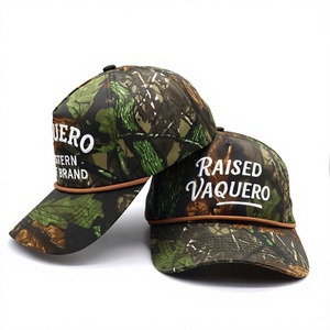 Gorra de béisbol personalizada de 5 paneles al por mayor, 100% poliéster, deportiva, con logo personalizado, cuerda, verde selva, logo con letras de movimiento. - Product Image 2