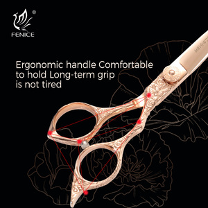 Motif de fleurs Titanisation 6 Pouces VG10 Acier Ciseaux De <span class=keywords><strong>Coupe</strong></span> De <span class=keywords><strong>Cheveux</strong></span> Ciseaux De Coiffure Professionnels - Product Image 3