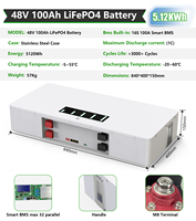 Baterai Penyimpanan Energi CERRNSS Power Wall 48V Lifepo4 Battery Powerwall Kontrol PC RS485 Terpasang di Dinding Tenaga Surya Rumah 48V 100AH 5KWH