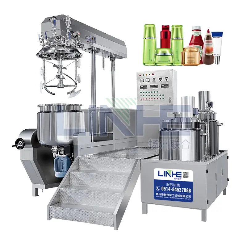 Vacuum Emulsifying Mixer Mesin atau Emulsifier Homogenizer Mixer untuk Kosmetik Manufaktur