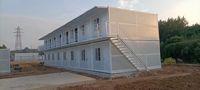 Casa Contenedor de Lujo de 40 Pies, Un Piso, Tres Habitaciones, Ensamblaje de Vidrio Modular Prefabricado y Portátil para Uso de Oficina