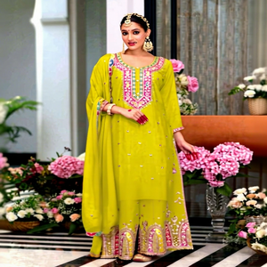 Conjunto de Traje Étnico Bordado para Mujer con Elegante Diseño Floral y Tela Cómoda, Compre Directamente del Proveedor - Product Image 1