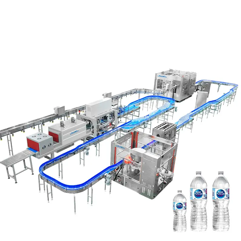 완전 자동 6000bph 미네랄 음료수 충전 기계 물병 생산 공장 라인