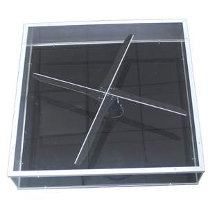 Nuevo modelo 2024 ventilador de holograma 3D con cubierta protectora/funda pantalla LED 42cm/ 52cm/ 65cm/72cm/100cm ventiladores holográficos de 4 aspas anuncio - Product Image 1