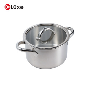 20Cm Truyền Thống Nhà Bếp Nồi Súp Nồi Thép Không Gỉ Với Nắp - Product Image 1