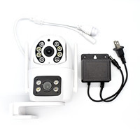 Surveillance de sécurité réseau CCTV 360 piste maison extérieure sans fil micro intégré Icsee 2 + 2 MP double objectif dôme PTZ caméra Wifi IP