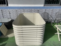 Jardinière en acier galvanisé pour l'extérieur, kit de jardin surélevé pour légumes à racines profondes, fleurs, jardinières en métal