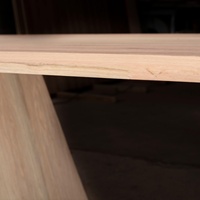 Ensemble de salle à manger en bois massif Brutalist, table de salle à manger de luxe