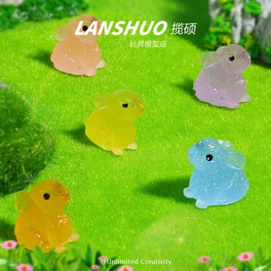 Lanshuo - Miniatura de Conejo de Orejas Caídas de Resina, Accesorio de Joyería, Juguete de Manualidades de Dibujos Animados para Niños de 7 a 12 Años - Product Image 1