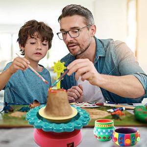 Roue <span class=keywords><strong>de</strong></span> poterie électrique <span class=keywords><strong>pour</strong></span> enfants, jouet avec argile, bricolage créatif, jouets artisanaux, fabrication <span class=keywords><strong>de</strong></span> céramique, <span class=keywords><strong>peinture</strong></span>, ensemble <span class=keywords><strong>de</strong></span> palette, jouet éducatif - Product Image 4