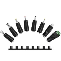 Adaptateur d'alimentation ca/cc universel, connecteur de prise, adaptateur de chargeur d'ordinateur portable, ensemble de 8 pièces 5.5mm 2.5mm 2.1mm 1.7mm