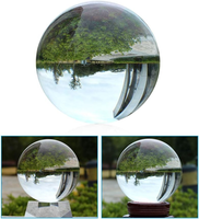 Cristal de cristal vierge personnalisé en usine 30MM boule de cristal clair boule de verre décorative accessoires de photographie Halloween