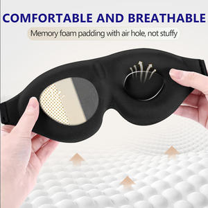 Sac <span class=keywords><strong>de</strong></span> voyage noir comprenant un <span class=keywords><strong>masque</strong></span> <span class=keywords><strong>de</strong></span> sommeil occultant noir, doux et confortable, pour hommes et femmes - Product Image 6