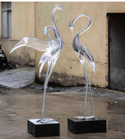 Résine conçue sur mesure artisanat Statues d'animaux transparentes comprenant cheval éléphant léopard cerf grue divers autres animaux