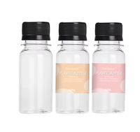 Bouteilles de jus en plastique PET de 60 ml avec couvercle inviolable, mini format, qualité alimentaire, petites bouteilles de jus, distributeur de goût de jus