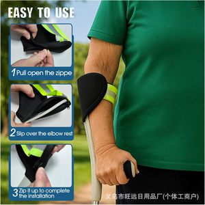 Forearm Cane Pad With Reflective <b>Strips</b> 2-Pack <b>Anti</b> <b>Slip</b> Walking Aid For Elderly - Product Image 4