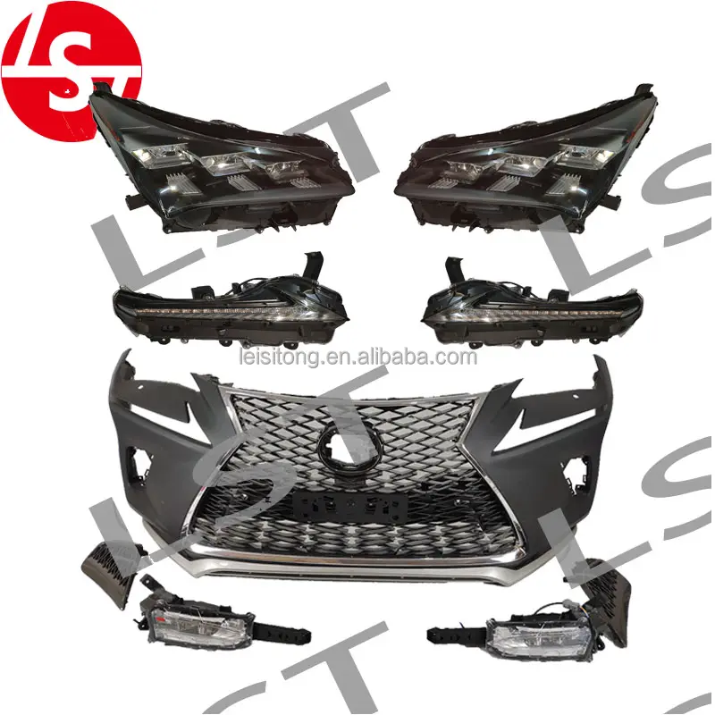 LST factory NX body kits for LEXUS 2015 NX200t upgrade 2020 NX300h sport grille bumper 3 lens headlamp