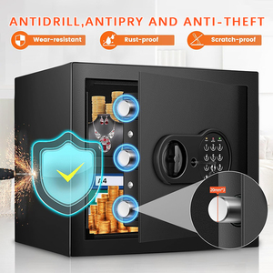 Security Electronic Steel Household Safe <b>Box</b> with Key <b>Lock</b> Fireproof Alarm System for Home Storage - Product Image 4