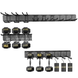 Heavy Duty Garage Wall <b>Hook</b> Storage Rack 16in Rectangle Metal Mounting Plate For <b>Tools</b> Organization - Product Image 2