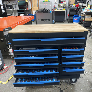 Tùy Chỉnh OBM 12-Ngăn Kéo Thép Sắt Máy Trạm Tủ Bàn Bằng Gỗ Hàng Đầu Nhiệm Vụ Nặng Nề Công Cụ Lưu Trữ Cho Hội Thảo Hỗ Trợ OEM - Product Image 3