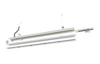 Système d'éclairage linéaire Lumin Trunking à faible coût d'installation, rail d'éclairage 3 circuits 160 lm/W avec capteur de batterie d'urgence pour entrepôt