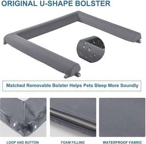 Cama Elevada para Perros con Borde Reforzado, Cama Elevada para Perros para Exteriores, Resistente a Mordeduras, Refrescante, Lavable, con Malla Transpirable - Product Image 2