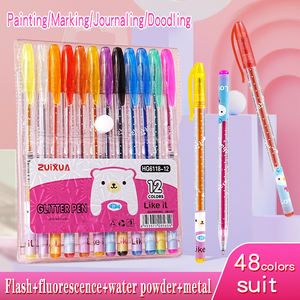 Juego de Bolígrafos de Gel con Purpurina |   12~48 Colores, Punta de Bala de 1.0 mm, Tonos Brillantes y Fluorescentes para Arte Infantil, Scrapbooking y Dibujo - Product Image 2