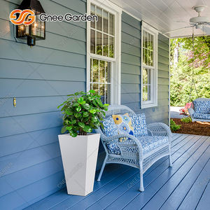 กระถางเหล็กประดับสี่เหลี่ยมทรงสี่เหลี่ยมทำจากเหล็กที่ปลูกในสวนยกกลางแจ้งร่วมสมัยสำหรับตกแต่งบ้าน - Product Image 6