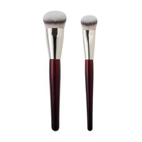 Pinceau de maquillage unique cosmétique de luxe Cheveux synthétiques pour contour Fond de teint coudé et correcteur Marque privée pour le visage et les yeux