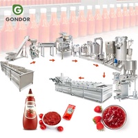 Équipement de traitement semi-automatique pour pâte de tomate concentrée en conserve, ligne de production de ketchup, prix de la machine