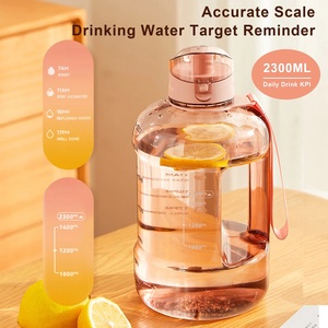 Bouteille d'eau grande capacité 1,5L/2,3L, pour le sport, la remise en forme, le camping en plein air, gourde portable transparente résistante aux hautes températures - Product Image 4