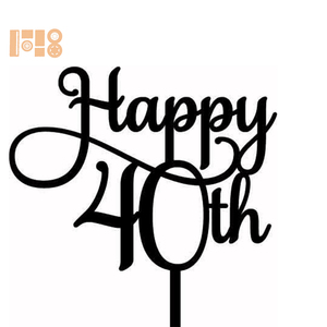 <strong>18th</strong> <strong>Birthday</strong> <strong>Party</strong> <strong>Decor</strong> ,black Acrylic Happy <strong>18th</strong> <strong>Birthday</strong> Cake Topper ,celebrate Monogram Eighteen <strong>Birthday</strong> Cake Topper - Product Image 4