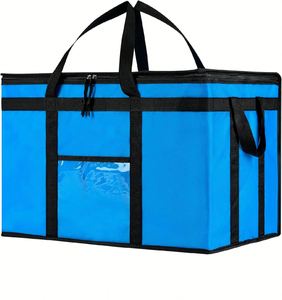 Sac isotherme réutilisable en toile avec fermeture éclair, idéal pour les gâteaux et l'isolation alimentaire, sac de livraison de nourriture - Product Image 2