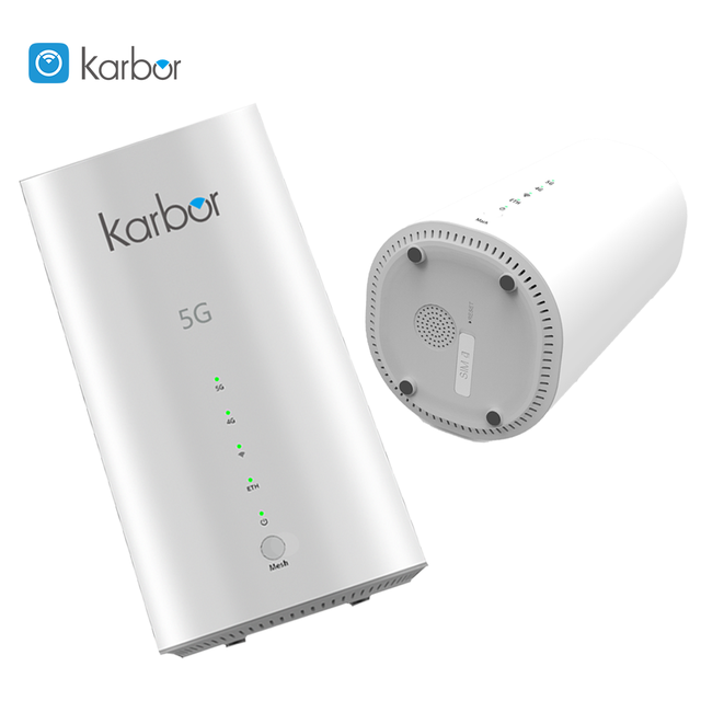 Karbor 5G CPE Router WiFi6 with SIM Card Outdoor 4G/5G Support Home Use Firewall VPN VoIP 300Mbps WEP