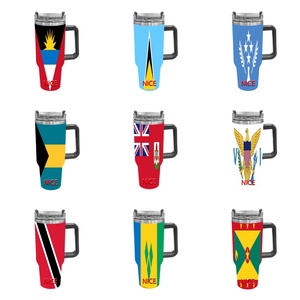 Gobelet isotherme en acier inoxydable de 40 oz avec drapeau personnalisé, idéal pour les balades en banlieue, les réunions <span class=keywords><strong>d</strong></span>'amis - Product Image 1