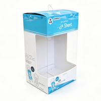 Boîte cadeau rigide en carton ivoire écologique sur mesure avec fenêtre transparente en PVC, laminage mat, forme personnalisée et marquage à chaud