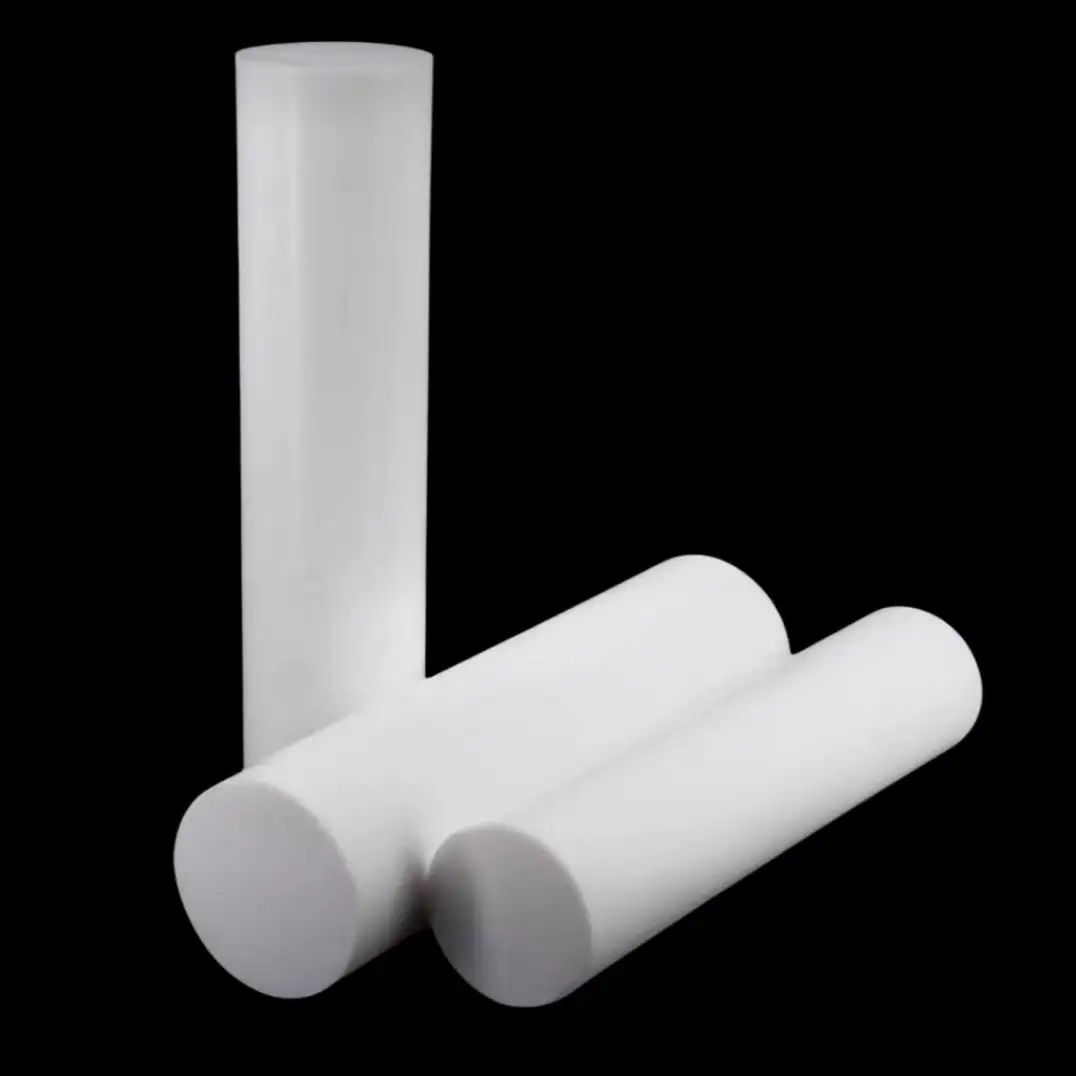 Chemical Resistant White Solid Plastic Rod PTFE Rod Extrude Rod Plastic Stick