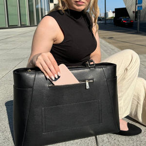 Sac à main de luxe pour femme avec fermeture éclair, boucle métallique personnalisée, lettres 3D en relief, grande capacité, vente en gros - Product Image 6