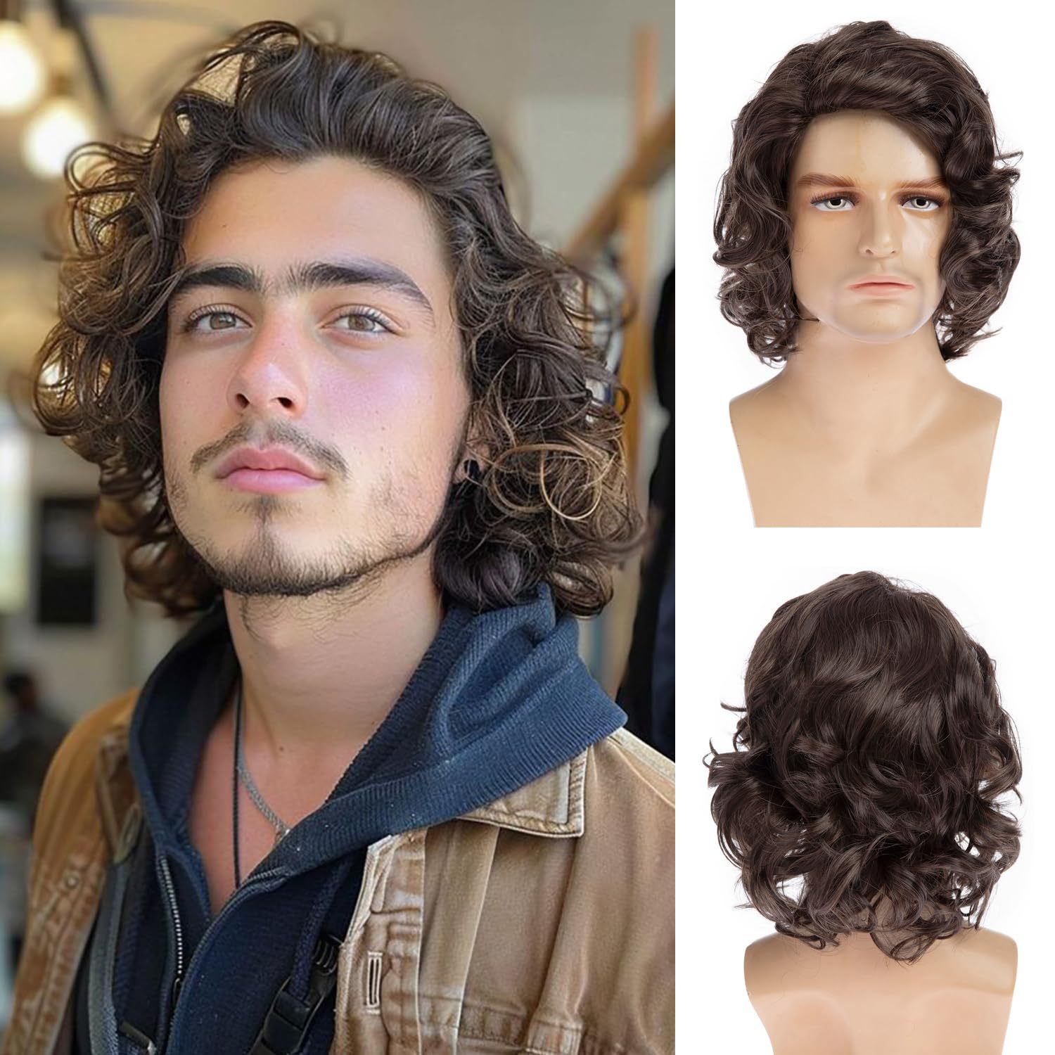 Curly Hair Feathered Hair Male Curly 70s Bandana Hairstyle 70 S