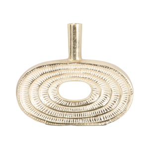 Vaso in Metallo Traforato Stile Tribale, Decorazione Ovale per Soggiorno, Camera da Letto, Sala da Pranzo, Arredamento Scultoreo per la Casa - Product Image 1