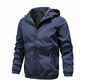 Liquidation ventes hommes coupe-vent veste automne hiver extérieur à capuche <span class=keywords><strong>manteau</strong></span> grande taille décontracté en gros" - Product Image 4