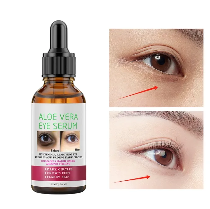 Fine Line Eye Wallen Serumlift Verstevigende Anti-Aging Oogserum Aloë Vera Serum Moisturizer Oogcrème Voor Donkere Kringen