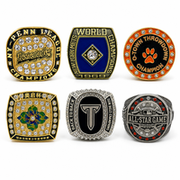 Bagues de championnat sportives personnalisées par le fabricant avec strass pour le hockey, le basketball, la boxe, bague de trophée de ligue sur mesure