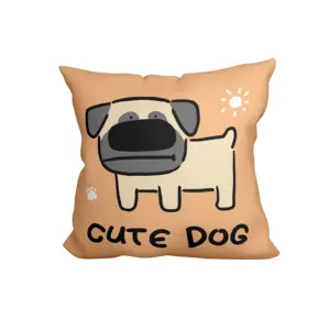Vente en gros de taie d'oreiller personnalisée décorative pour chien mignon série de soins simple taie d'oreiller imprimée housse de coussin de canapé