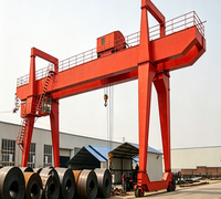 Grue portique à double poutre modèle MG montée sur rail avec palan électrique à câble métallique