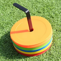 Cône de marquage plat de 6 pouces avec trou central pour football, cônes d'agilité en plastique pour terrain de soccer