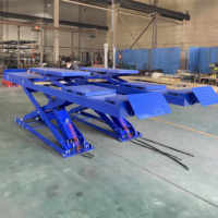 Elevador de Tijera Eléctrico-Hidráulico para Autos, con Capacidad de 4000 kg, de Empuje Principal y Secundario, con Certificación CE