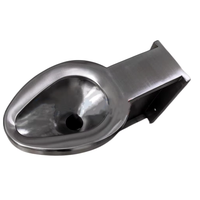 Cuvette de toilette robuste en acier inoxydable, marque SIR, modèle S24103108, revêtement poudré, design arabe pour salle de bain, caractéristiques de sécurité